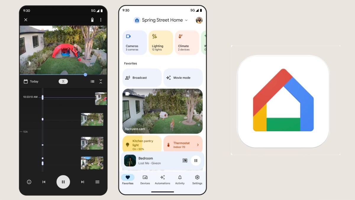 La nouvelle interface de Google Home. // Source : Google / Numerama La nouvelle interface de Google Home. // Source : Google / Numerama