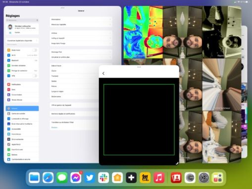 Ici, rien ne va. Réglages a une disposition bizarre. Photo Booth fonctionne à l’envers. Instagram est caché car les applis se mettent devant. L’appli devant n’arrive pas à utiliser l’appareil photo en Stage Manager. // Source : Numerama Ici, rien ne va. Réglages a une disposition bizarre. Photo Booth fonctionne à l’envers. Instagram est caché car les applis se mettent devant. L’appli devant n’arrive pas à utiliser l’appareil photo en Stage Manager. // Source : Numerama