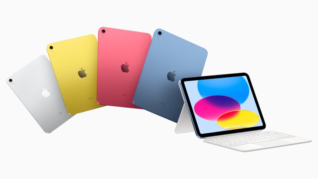 Les nouvelles couleurs de l'iPad 10. // Source : Apple Les nouvelles couleurs de l'iPad 10. // Source : Apple
