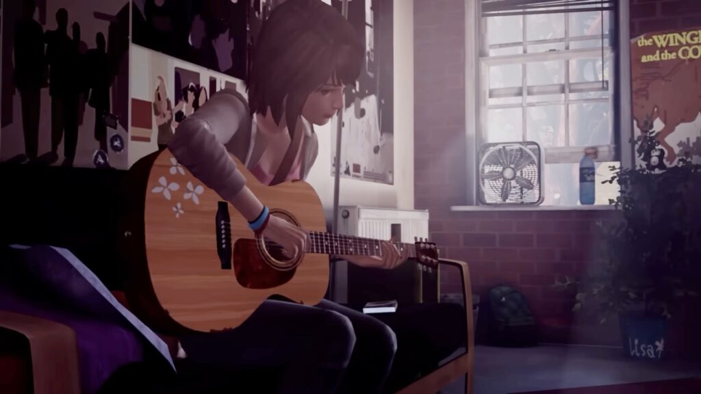Max joue de la guitare quelques instants dans Life is Strange. // Source : Square Enix / Dontnod / Deck Nine Max joue de la guitare quelques instants dans Life is Strange. // Source : Square Enix / Dontnod / Deck Nine