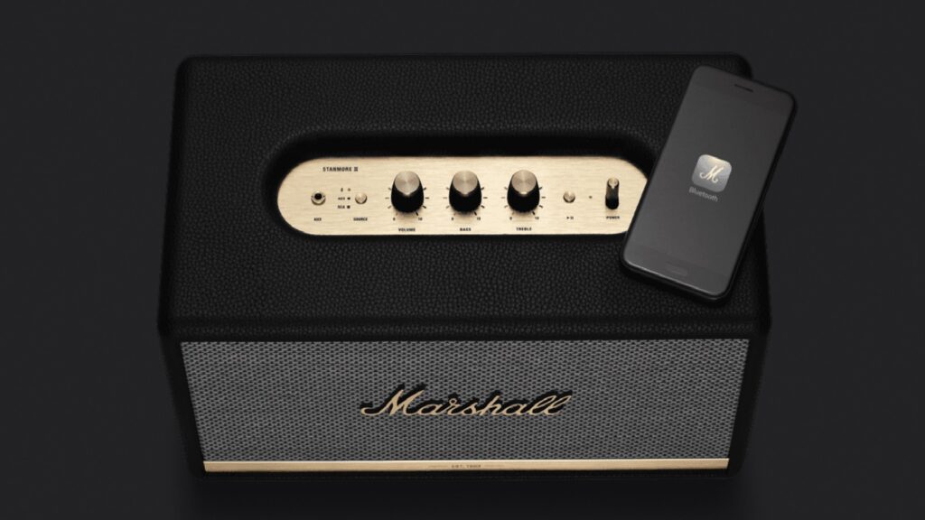 L'enceinte Bluetooth Marshall Stanmore II // Source : Marshall L'enceinte Bluetooth Marshall Stanmore II // Source : Marshall