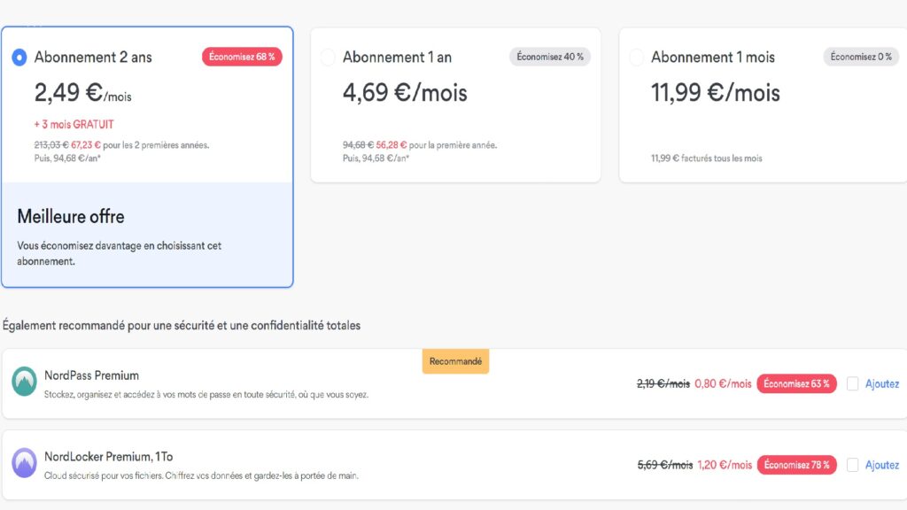 Les offres NordVPN à l'occasion du GP Explorer // Source : NordVPN Les offres NordVPN à l'occasion du GP Explorer // Source : NordVPN