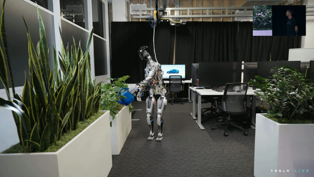 Optimus plantes Tesla AI Day Optimus plantes Tesla AI Day