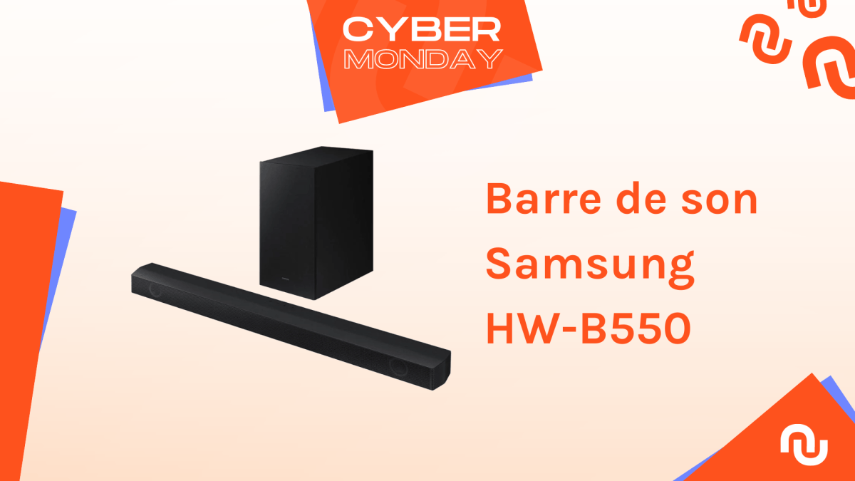 Barre de son Samsung HW-B550 // Source : Numerama Barre de son Samsung HW-B550 // Source : Numerama