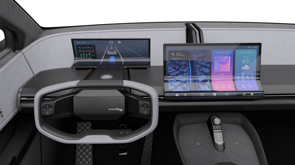 Intérieur du bZ compact suv concept de Toyota // Source : Toyota Intérieur du bZ compact suv concept de Toyota // Source : Toyota
