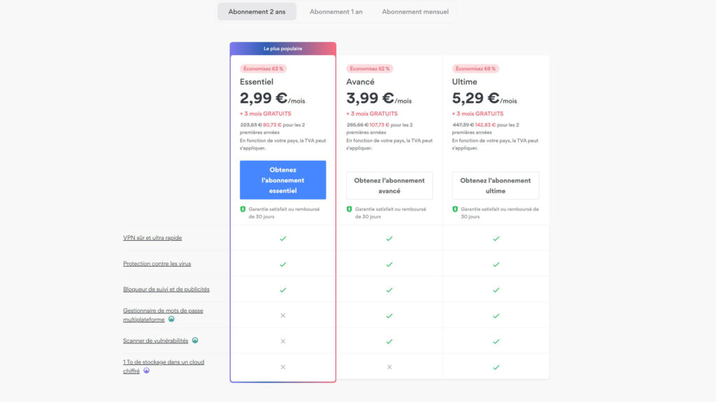 Les offres NordVPN du Black Friday // Source : NordVPN Les offres NordVPN du Black Friday // Source : NordVPN