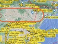 L'espace aérien fermé en Espagne. // Source : Via Twitter @controladores ; annotation Numerama