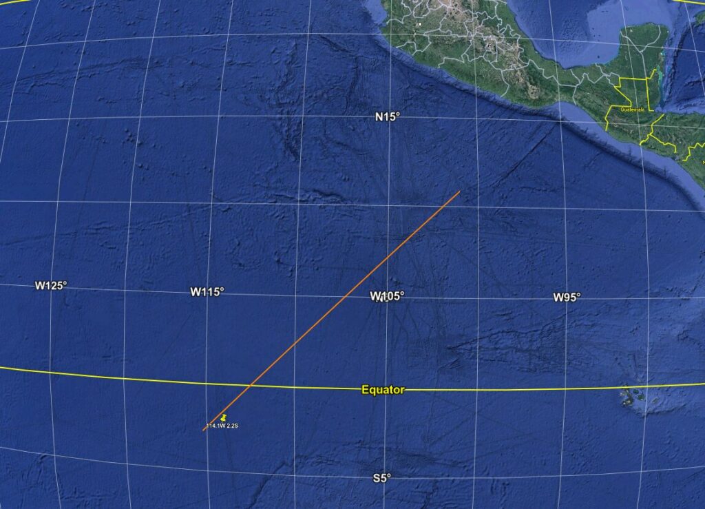 Les endroits où ont du tomber les deux morceaux de la fusée. // Source : Via Twitter @planet4589 Les endroits où ont du tomber les deux morceaux de la fusée. // Source : Via Twitter @planet4589