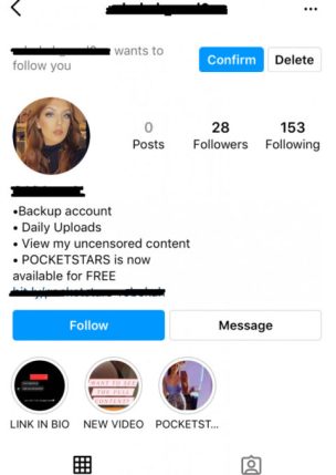 Les faux comptes sont nombreux sur Instagram mais manquent d'abonnés pour légitimer leur arnaque. // Source : Numerama Les faux comptes sont nombreux sur Instagram mais manquent d'abonnés pour légitimer leur arnaque. // Source : Numerama