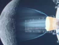 Orion passant derrière la Lune, vue d'artiste. // Source : Flickr/CC/NASA/Liam Yanulis Orion passant derrière la Lune, vue d'artiste. // Source : Flickr/CC/NASA/Liam Yanulis