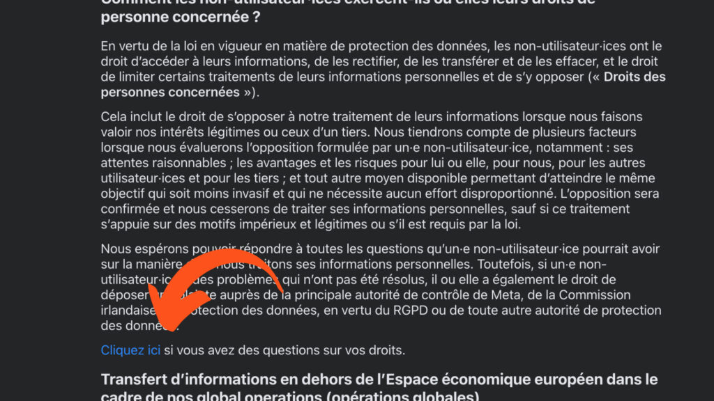 Le lien pour trouver le service en question est dissimulé dans les onglets des pages d'aides. // Source : Numerama Le lien pour trouver le service en question est dissimulé dans les onglets des pages d'aides. // Source : Numerama