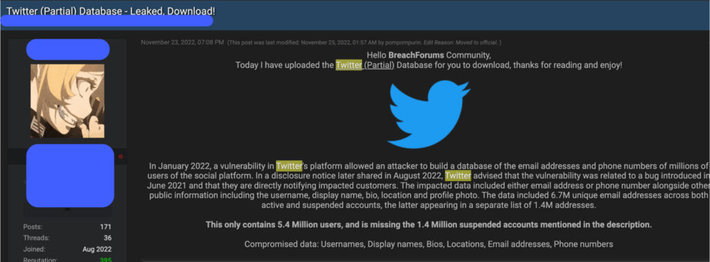 Le membre du forum à l'origine du leak précise que les données concernant les 1,4 millions d'utilisateurs ne sont pas inclues dans la base de données en ligne. // Source : Numerama Le membre du forum à l'origine du leak précise que les données concernant les 1,4 millions d'utilisateurs ne sont pas inclues dans la base de données en ligne. // Source : Numerama