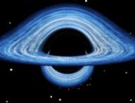 Simulation de trou noir // Source : ScienceClic Blackhole Site