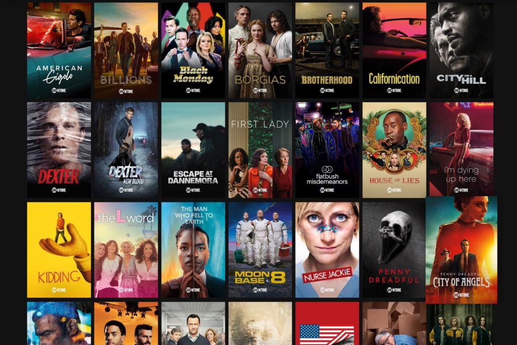 Les contenus Showtime sur Paramount+. // Source : Capture Numerama Les contenus Showtime sur Paramount+. // Source : Capture Numerama