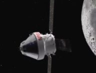 Orion repartant vers la Terre. // Source : Capture d'écran YouTube ESA