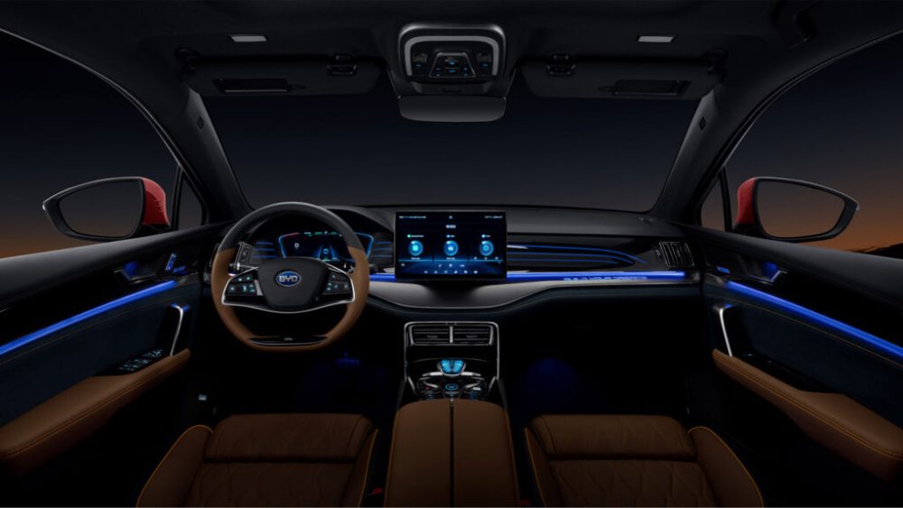 Tableau de bord de la BYD Tang // Source : BYD Tableau de bord de la BYD Tang // Source : BYD