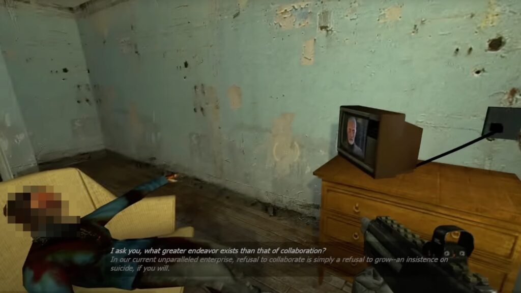 Le modèle Corpse01.mdl dans Half-Life 2 // Source : Capture d'écran/floutage Numerama Le modèle Corpse01.mdl dans Half-Life 2 // Source : Capture d'écran/floutage Numerama