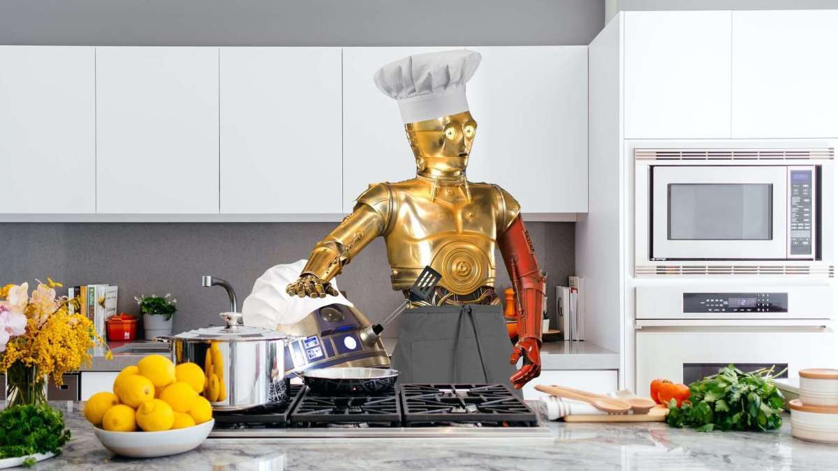 Un montage de C3PO cuisinnier // Source : Numerama/la talentueuse Nino Barney Un montage de C3PO cuisinnier // Source : Numerama/la talentueuse Nino Barney