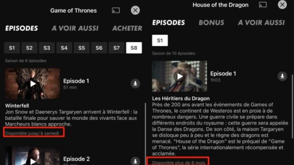 Sur myCANAL, on constate que les contenus HBO sortis il y a moins d'1 an resteront disponibles sur OCS au moins 6 mois. Les autres partent le 31 décembre. // Source : Captures Numerama Sur myCANAL, on constate que les contenus HBO sortis il y a moins d'1 an resteront disponibles sur OCS au moins 6 mois. Les autres partent le 31 décembre. // Source : Captures Numerama