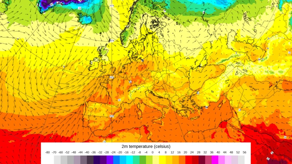 Une grande part de l'Europe est concernée par une anomalie de +8 degrés ce 31 décembre 2022. // Source : ECMWF Une grande part de l'Europe est concernée par une anomalie de +8 degrés ce 31 décembre 2022. // Source : ECMWF
