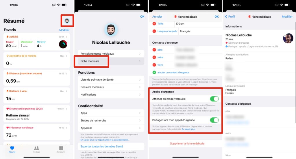 Fiché médicale Fiché médicale