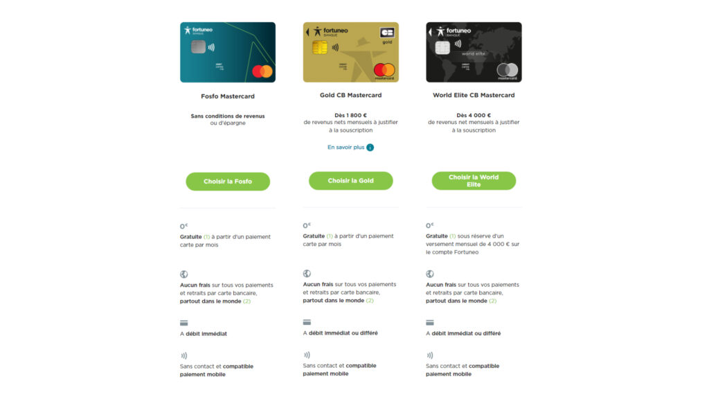 Seuls Fosfo et Gold Mastercard sont concernés par l'offre de bienvenue // Source : Fortuneo Seuls Fosfo et Gold Mastercard sont concernés par l'offre de bienvenue // Source : Fortuneo