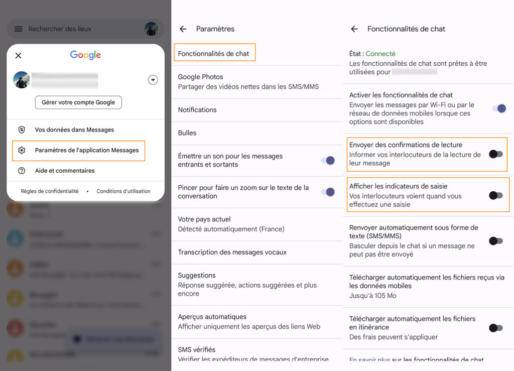 Google Messages notifications Google Messages notifications