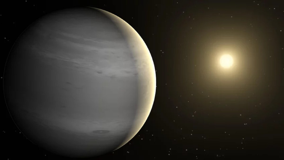 Image d'artiste d'une planète géante. // Source : Nasa/JPL-Caltech Image d'artiste d'une planète géante. // Source : Nasa/JPL-Caltech