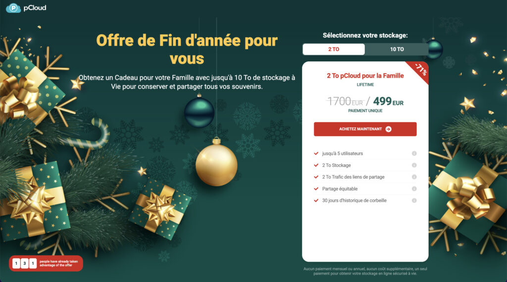 2 ou 10 To, choisissez l'offre qui vous correspond le mieux // Source : pCloud 2 ou 10 To, choisissez l'offre qui vous correspond le mieux // Source : pCloud