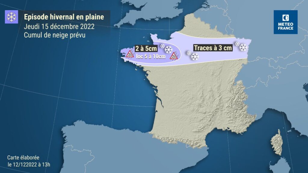 Prévisions pour le 15 décembre 2022. // Source : Via Twitter @meteofrance Prévisions pour le 15 décembre 2022. // Source : Via Twitter @meteofrance