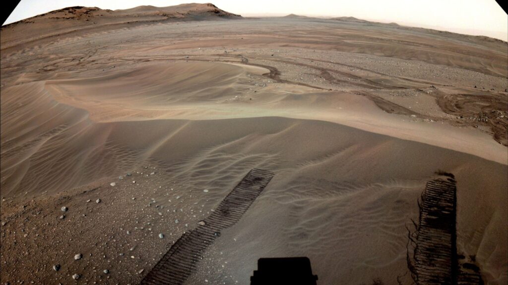 Three Forks, la zone choisie sur Mars. // Source : NASA/JPL-Caltech/ASU/MSSS Three Forks, la zone choisie sur Mars. // Source : NASA/JPL-Caltech/ASU/MSSS