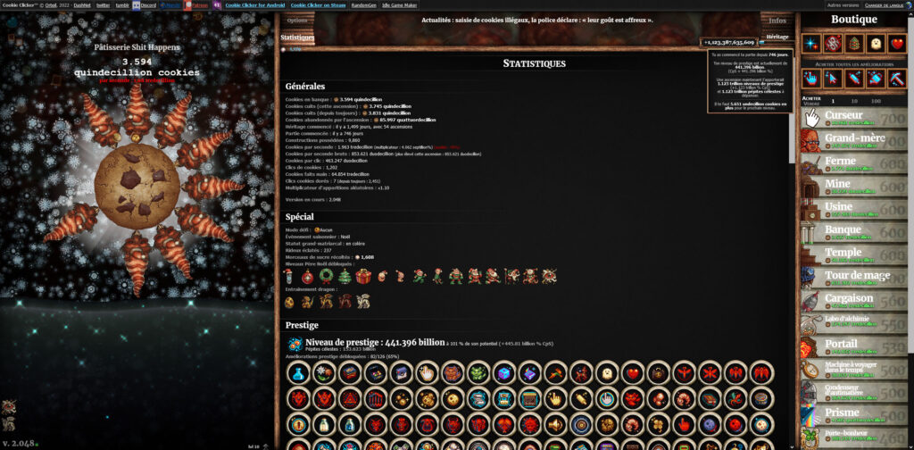 quindecillion cookies - Cookie Clicker quindecillion cookies - Cookie Clicker