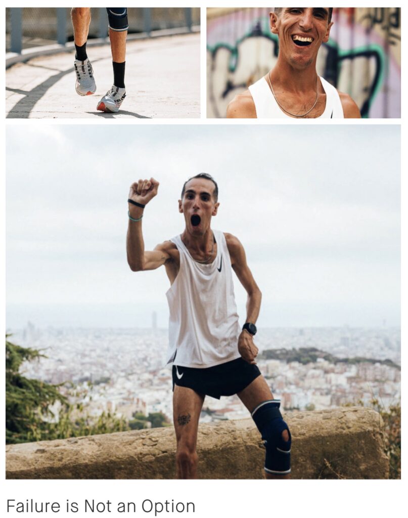 « Échouer n'est pas une option » // Source : Strava « Échouer n'est pas une option » // Source : Strava