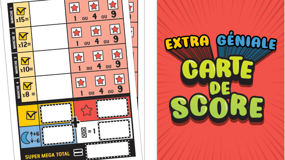 Une Extra Géniale Carte de Score. // Source : Cocktail Games Une Extra Géniale Carte de Score. // Source : Cocktail Games