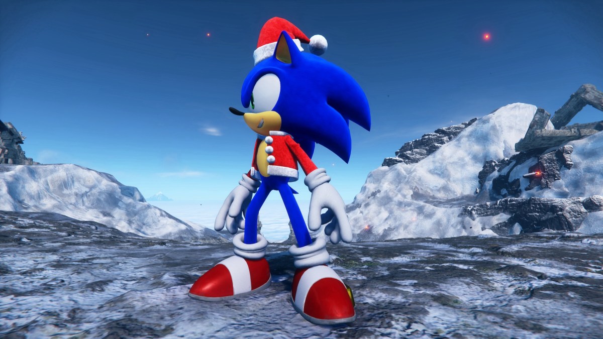 Sonic en mode Père Noël // Source : Sega Sonic en mode Père Noël // Source : Sega
