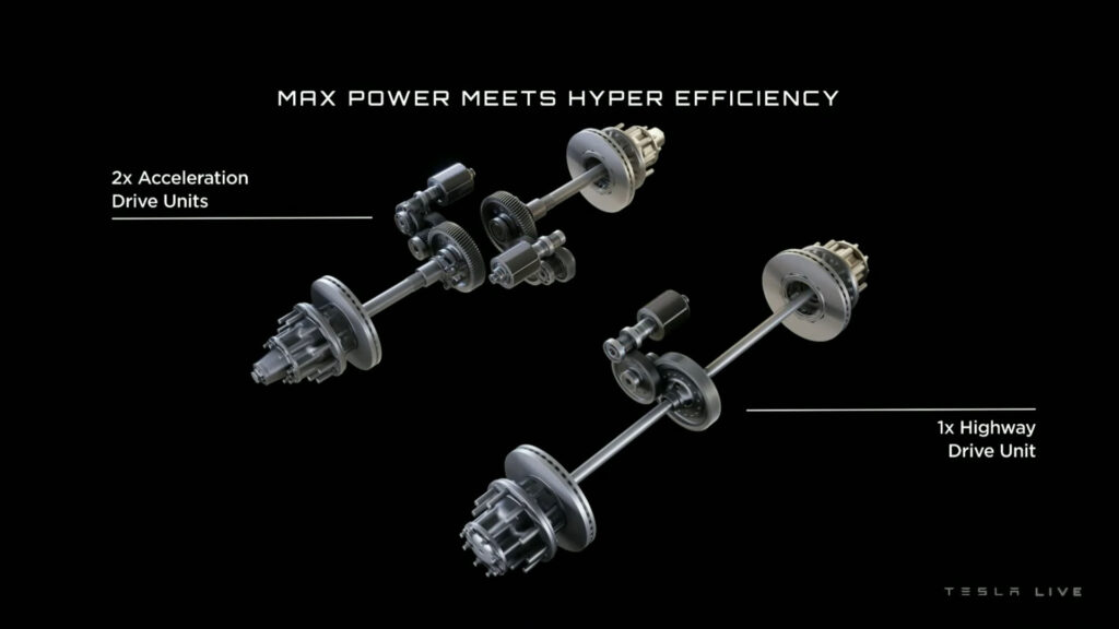 Motorisation du Semi similaire à la Model S Plaid // Source : Tesla Motorisation du Semi similaire à la Model S Plaid // Source : Tesla