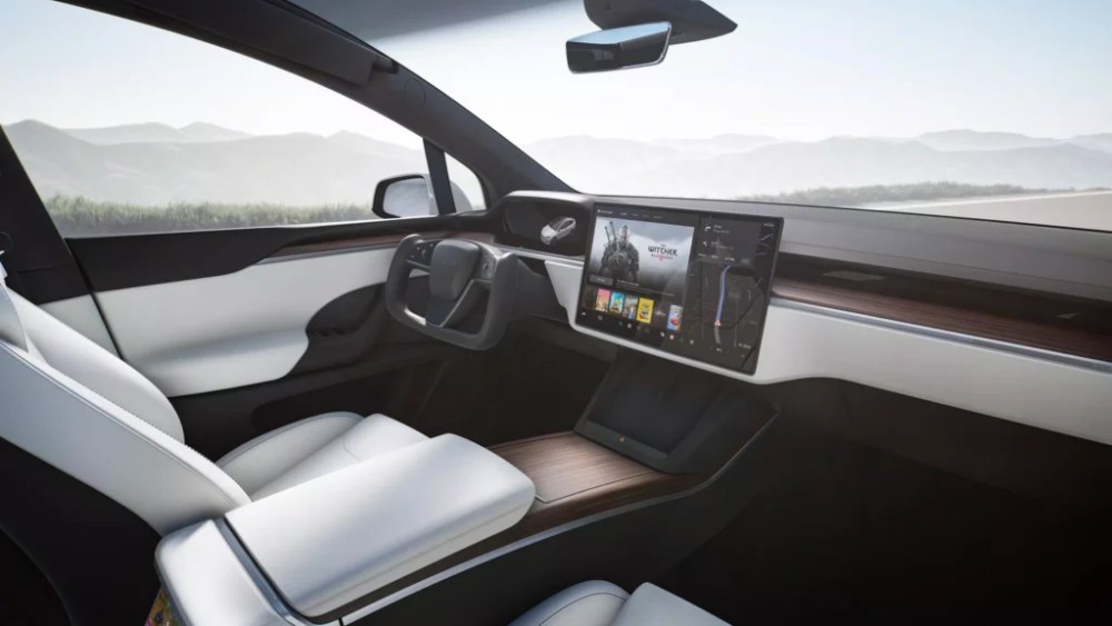 Habitacle de la Tesla Model X // Source : Tesla Habitacle de la Tesla Model X // Source : Tesla