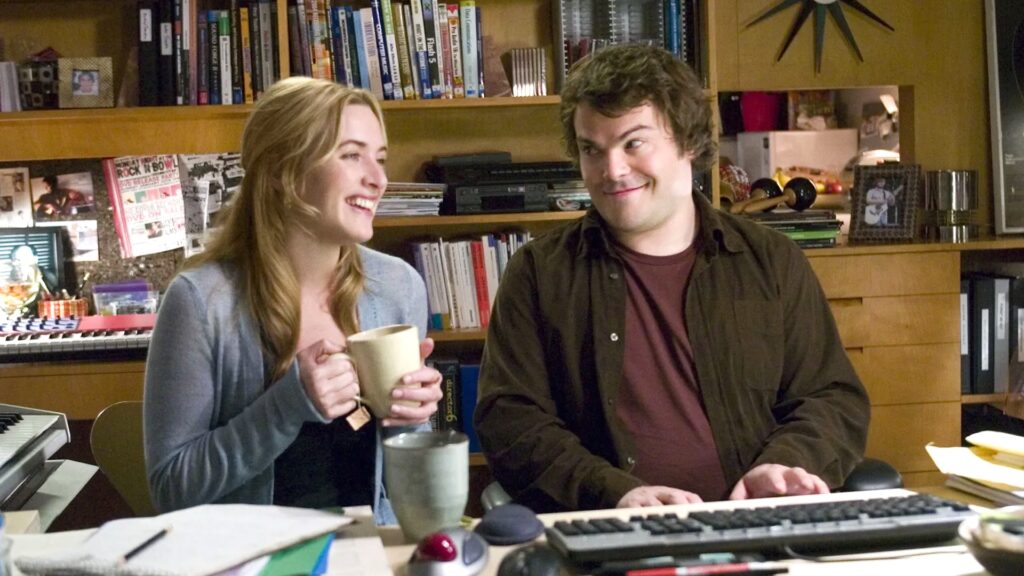 Jack Black et Kate Winslet dans The Holiday Jack Black et Kate Winslet dans The Holiday