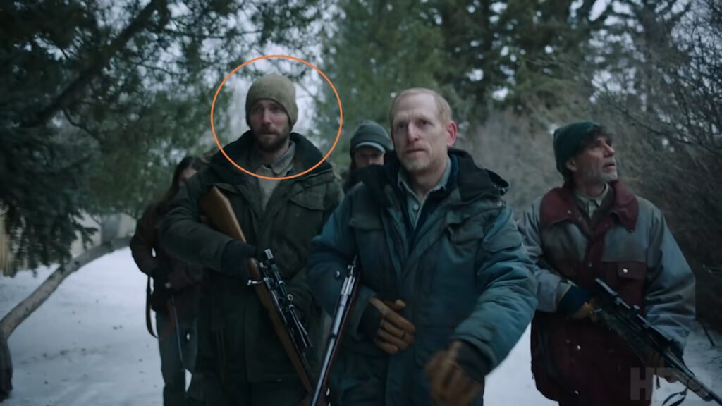 Troy Baker est à gauche. Extrait de la série The Last of Us. // Source : HBO Troy Baker est à gauche. Extrait de la série The Last of Us. // Source : HBO