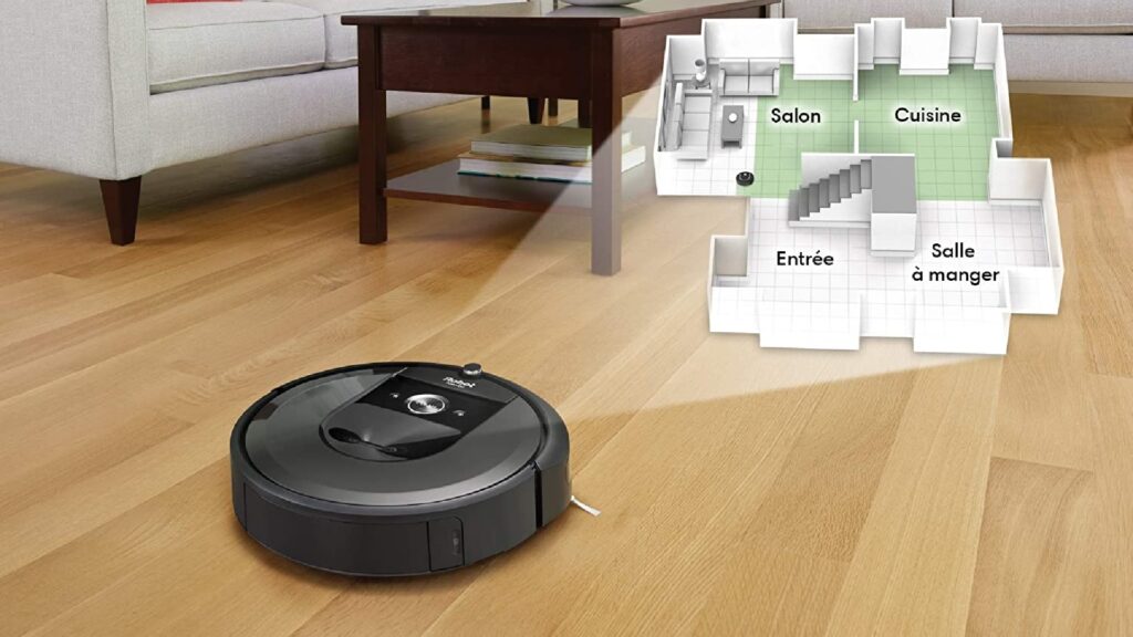 Le roomba i7156 cartographie votre inétrieur pour être efficace // Source : Boulanger Le roomba i7156 cartographie votre inétrieur pour être efficace // Source : Boulanger