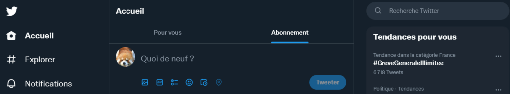 Affichage Twitter Affichage Twitter