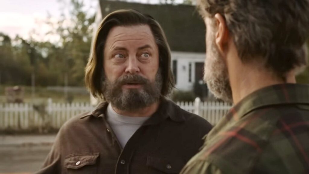 Nick Offerman dans le rôle de Bill, pour l'adaptation de the Last of Us. // Source : HBO Nick Offerman dans le rôle de Bill, pour l'adaptation de the Last of Us. // Source : HBO