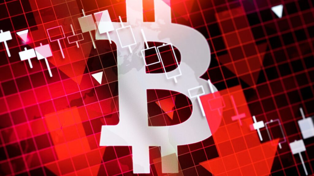 Depuis le début d'année 2022, le prix du bitcoin a fortement chuté // Source : Canva Depuis le début d'année 2022, le prix du bitcoin a fortement chuté // Source : Canva