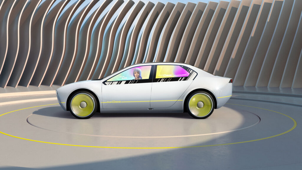BMW i Vision Dee s'anime à l'approche du conducteur // Source : BMW BMW i Vision Dee s'anime à l'approche du conducteur // Source : BMW