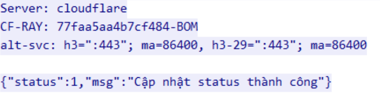 La mise à jour du statut est en langue vietnamienne. // Source : Zscaler La mise à jour du statut est en langue vietnamienne. // Source : Zscaler