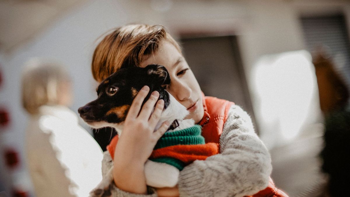 Câlin avec un chien. // Source : Canva Câlin avec un chien. // Source : Canva
