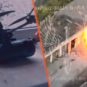 Un drone modifié et la frappe contre un bâtiment militaire. // Source : Forces armées ukrainienne / Numerama Un drone modifié et la frappe contre un bâtiment militaire. // Source : Forces armées ukrainienne / Numerama