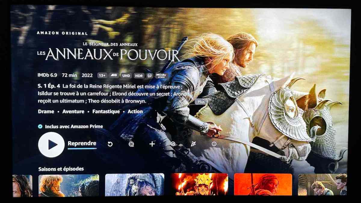 Les anneaux de pouvoir sur Amazon Prime Video // Source : Maxime Claudel pour Numerama Les anneaux de pouvoir sur Amazon Prime Video // Source : Maxime Claudel pour Numerama