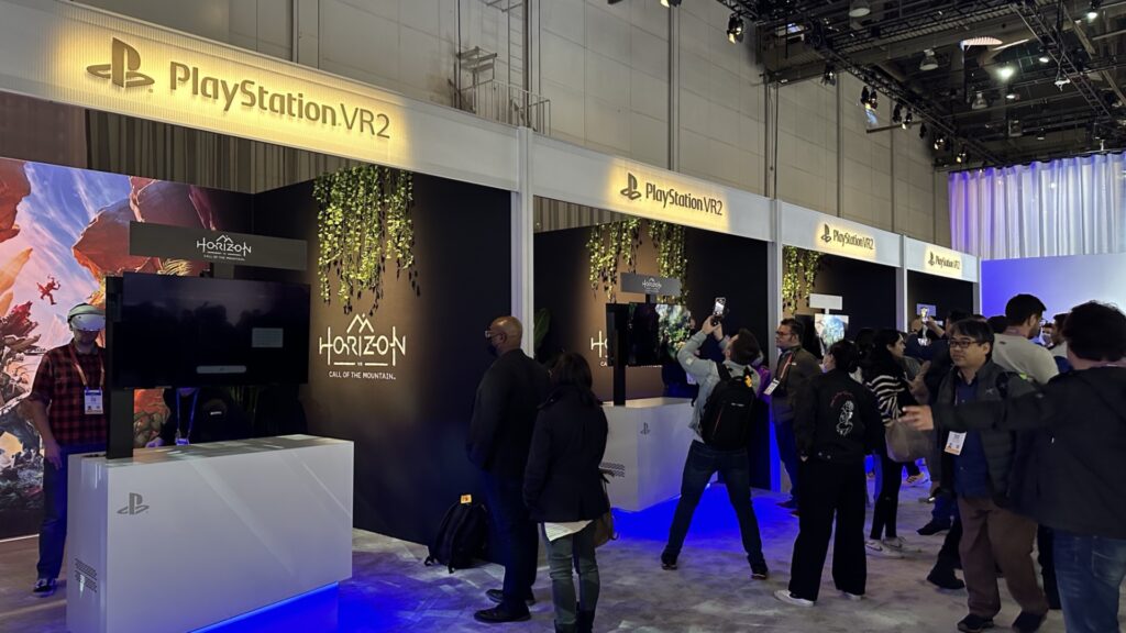 Les stands PS VR2 au CES de Las Vegas. // Source : Numerama Les stands PS VR2 au CES de Las Vegas. // Source : Numerama