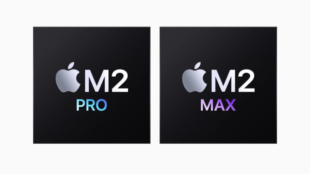 Les puces M2 Pro et M2 Max équipent les MacBook Pro. // Source : Apple Les puces M2 Pro et M2 Max équipent les MacBook Pro. // Source : Apple